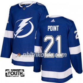 Tampa Bay Lightning Trikot Brayden Point 21 Adidas 2017-2018 Blau Authentic - Kinder
